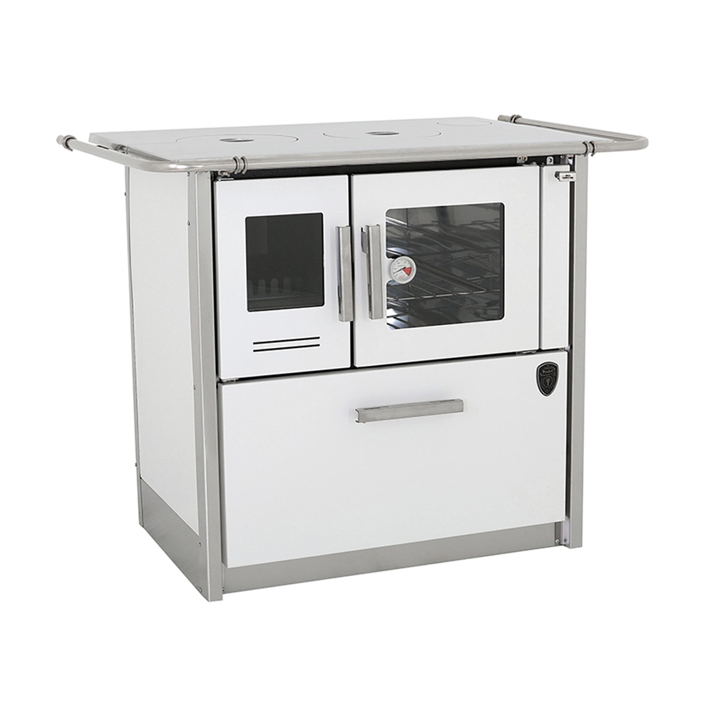 Fogão A Lenha Eclipse Direito Branco Chapa  Aluminio N2