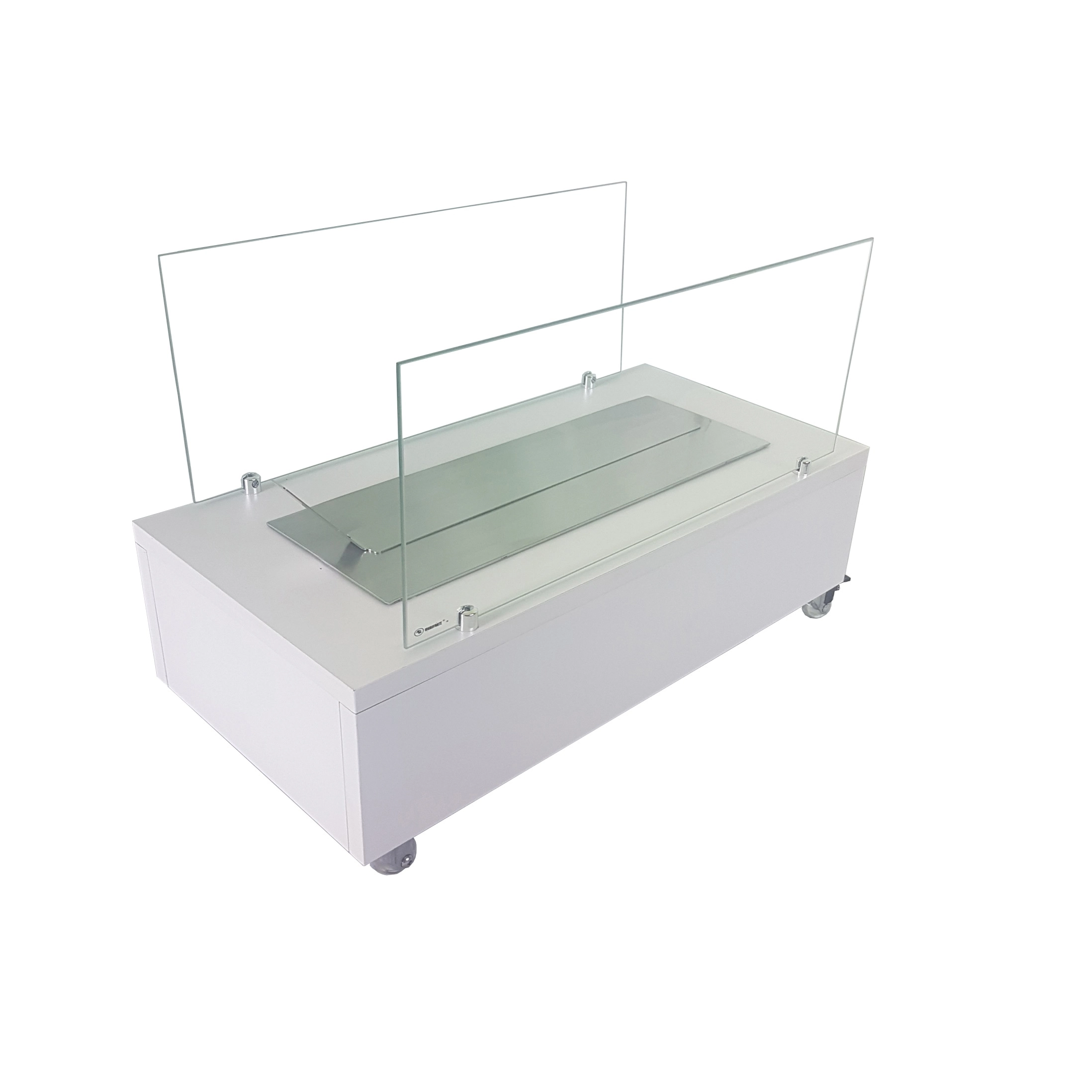 Lareira Ecológica Ol 600 Branco Textura 60 cm
