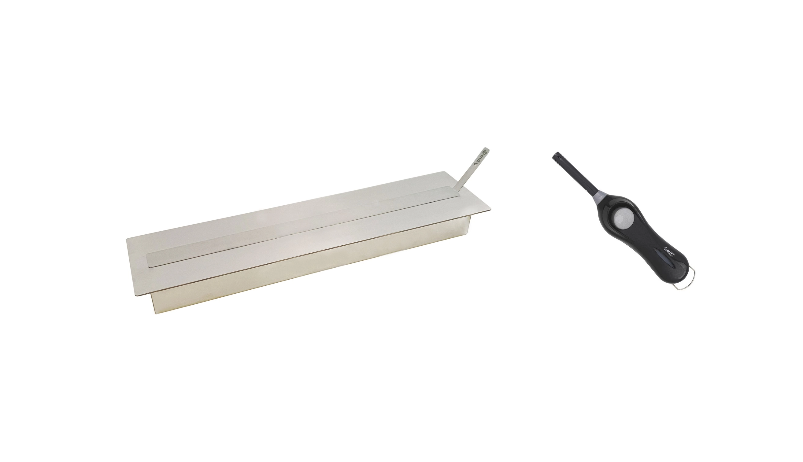 Kit Queimador Lareira Ecológica OQ 65 / 65 cm E Acendedor
