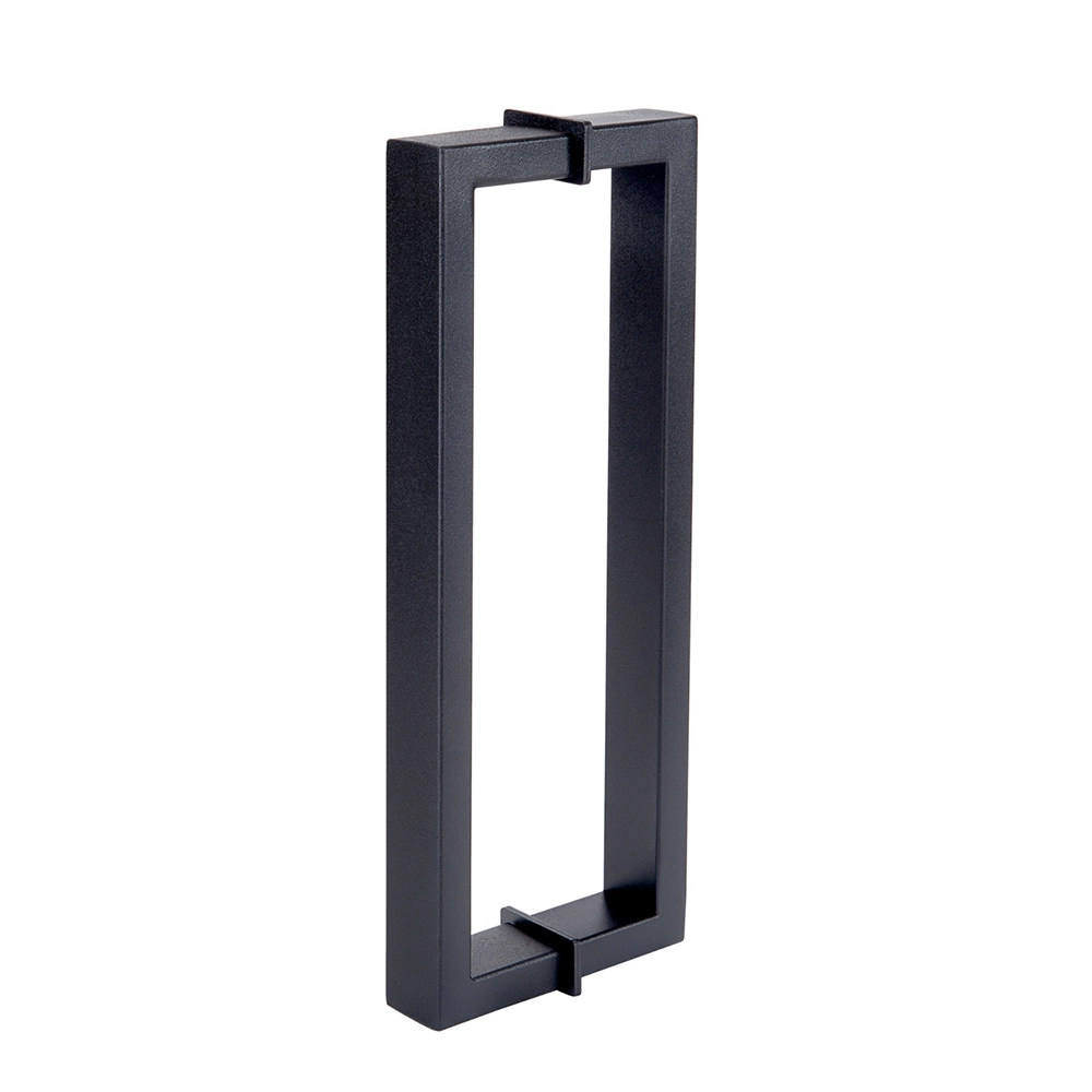 Puxador Duplo Para Box Banheiro 30cm Em Aço Inox Preto Fosco Texturizado Stainless