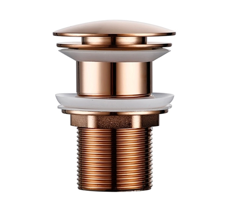 Valvula Click Lavatório Cuba Louça Vidro Rose Gold 1 1/4