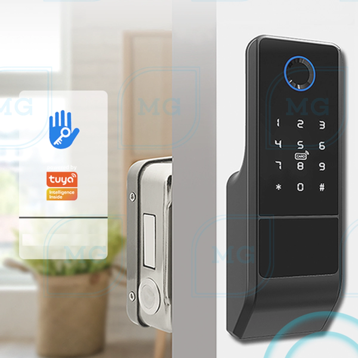 Fechadura Digital Wifi App Tuya Smart Life Externa Portão Biometria Biometrica Senha