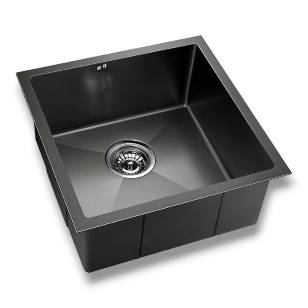 Cuba Black Gourmet Cozinha Inox Preta Grande 44x44x20 Mg99