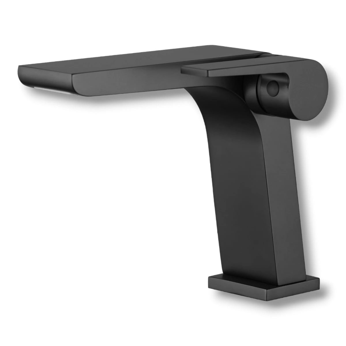 Torneira Monocomando Misturador Para Banheiro Preta Preto Fosco Wasserfall