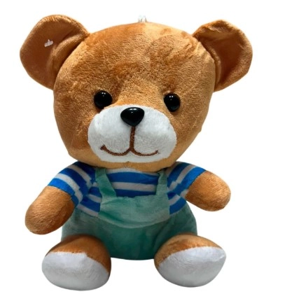 Pelucia Ursinho C/ Macacao Sortido 18cm Jr Toys