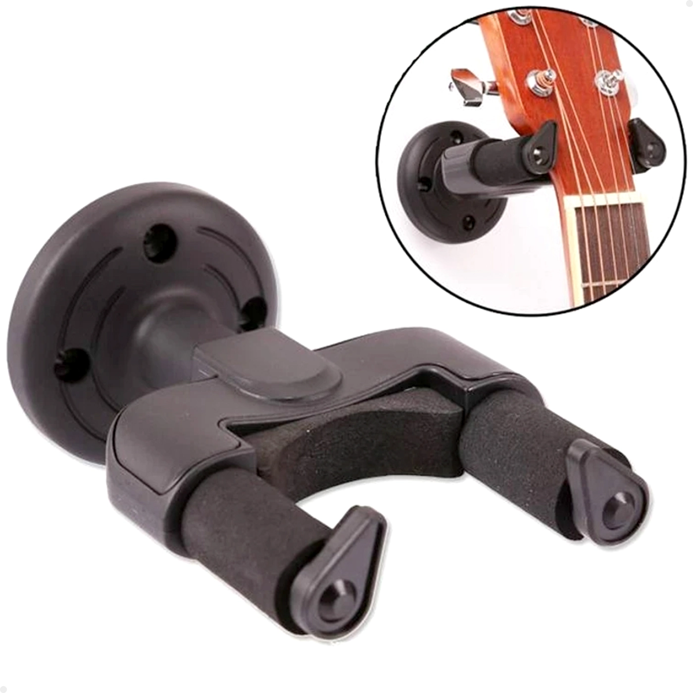 Suporte De Parede Lorben Fixo Com Trava Para Pendurar Instrumentos Violão Guitarra Baixo Violino Ukulele Gt6191
