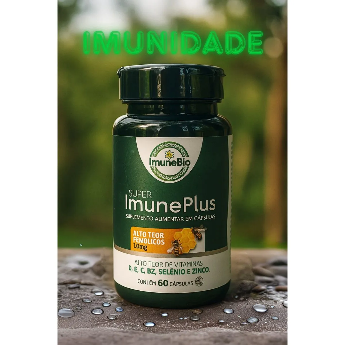 Suplemento Super Imune Plus 490 mg - 10 mg de Própolis + Vitaminas e Minerais Essenciais Premium - 6