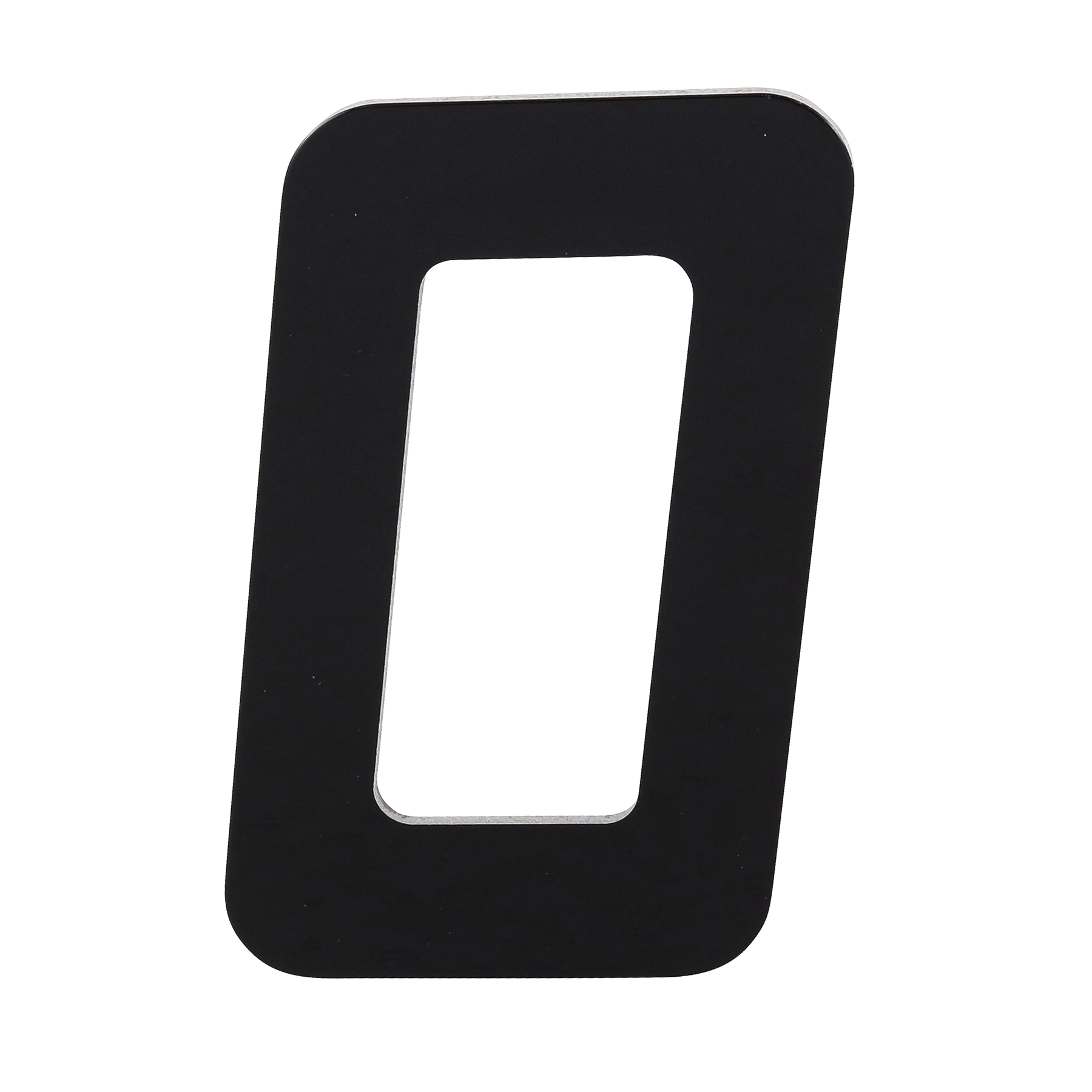 Número para Casa "0" de Alumínio com Dupla Face 13x8cm Preto