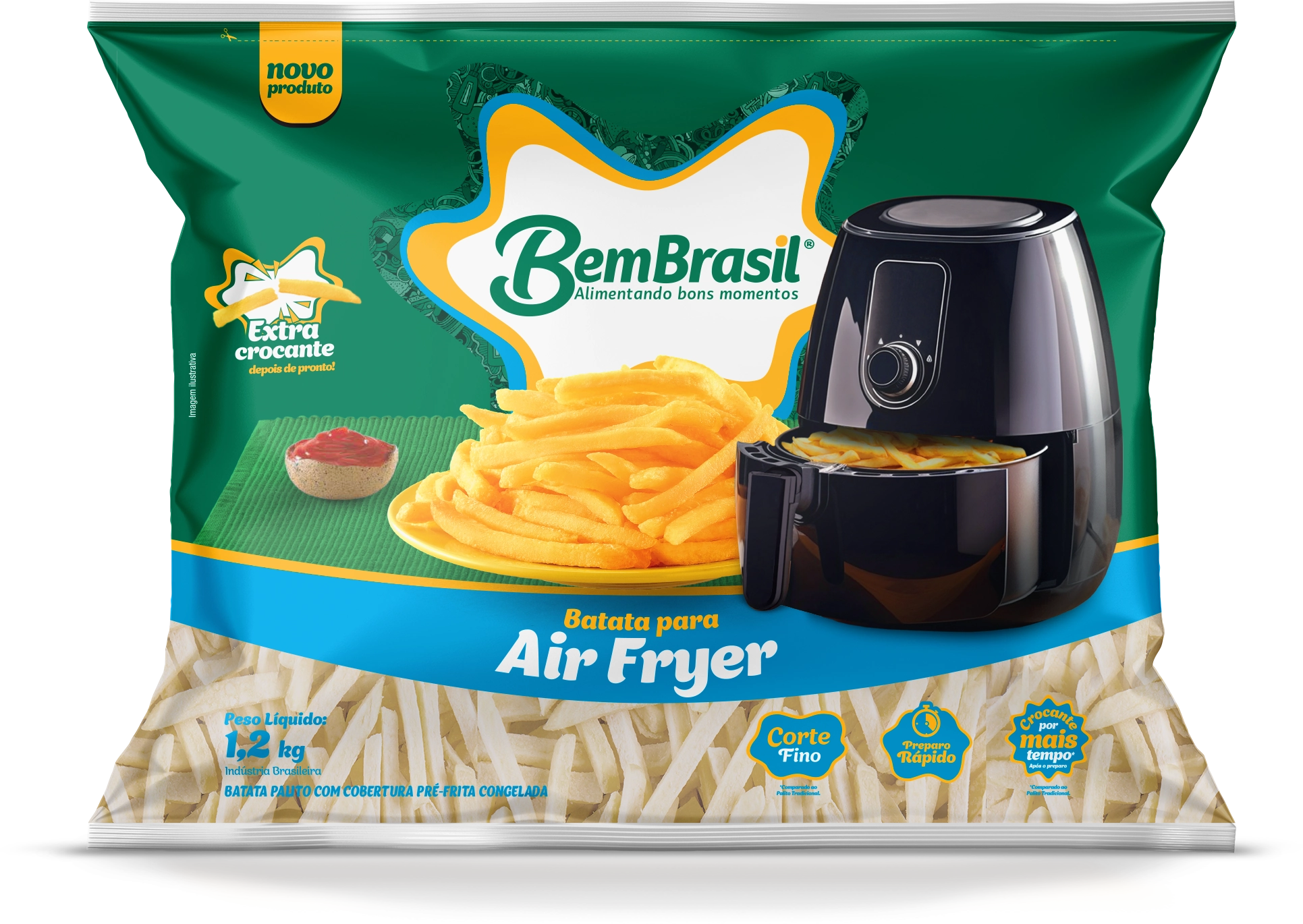 Batata Pre Bem Brasil Airfrye 1,2kg