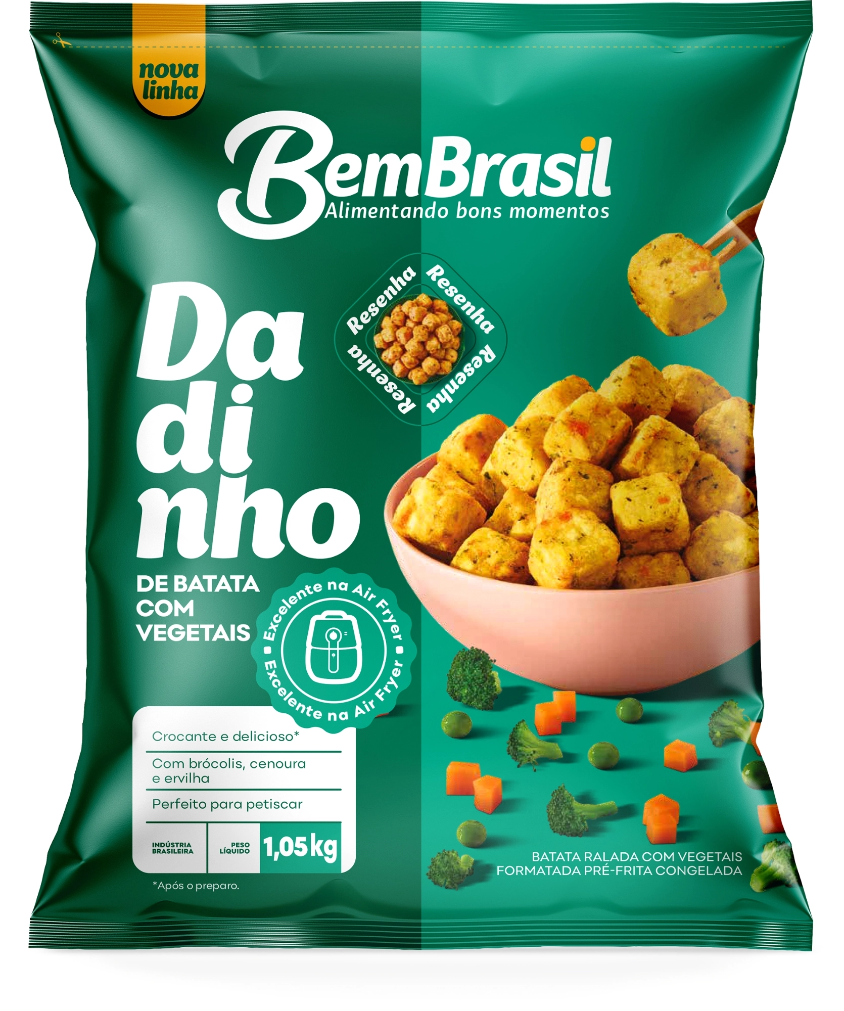 Dadinho Batata Bem Brasil C/vegetais 1,05kg