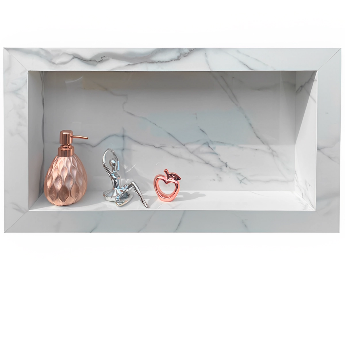 Nicho de Porcelanato com Borda Simples em Porcelanato 60x32cm