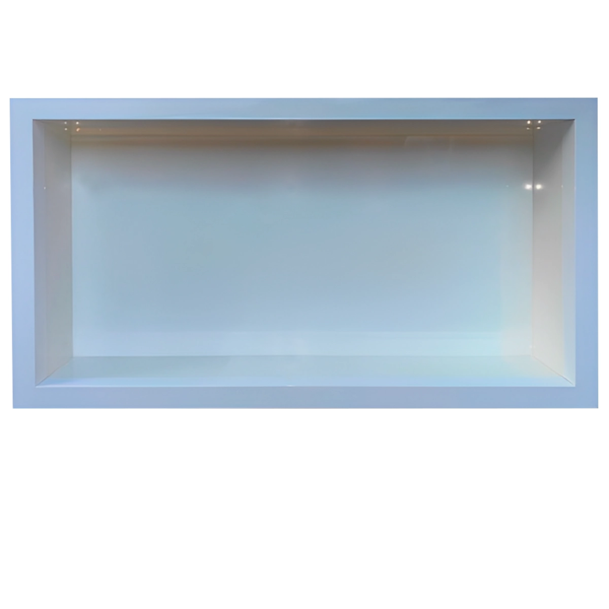 Nicho em Porcelanato Original Branco Polido Para Banheiro 60x32cm