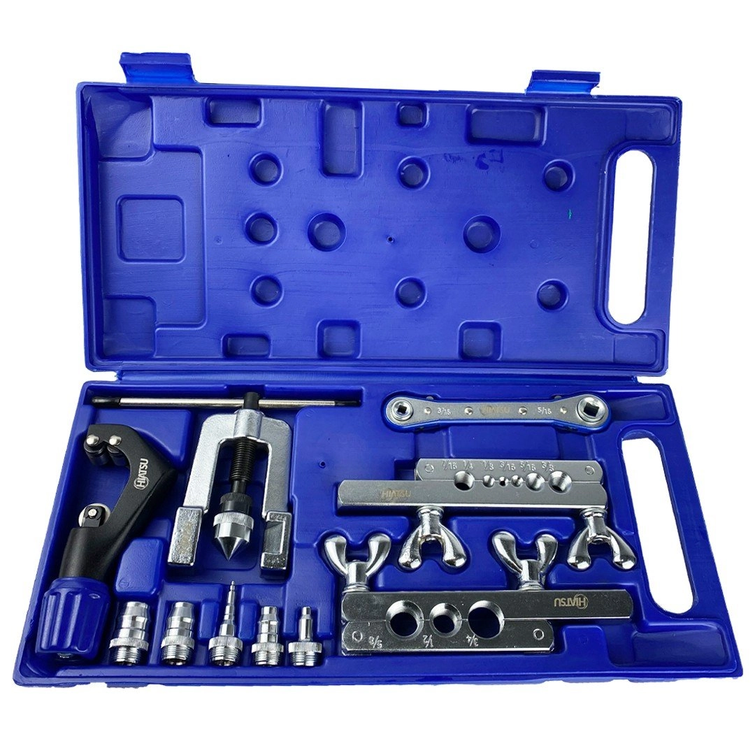 Flangeador De Tubos 45° Kit 1/8 X 3/4 Com Alargador Cortador Hiatsu Ct-278 Único