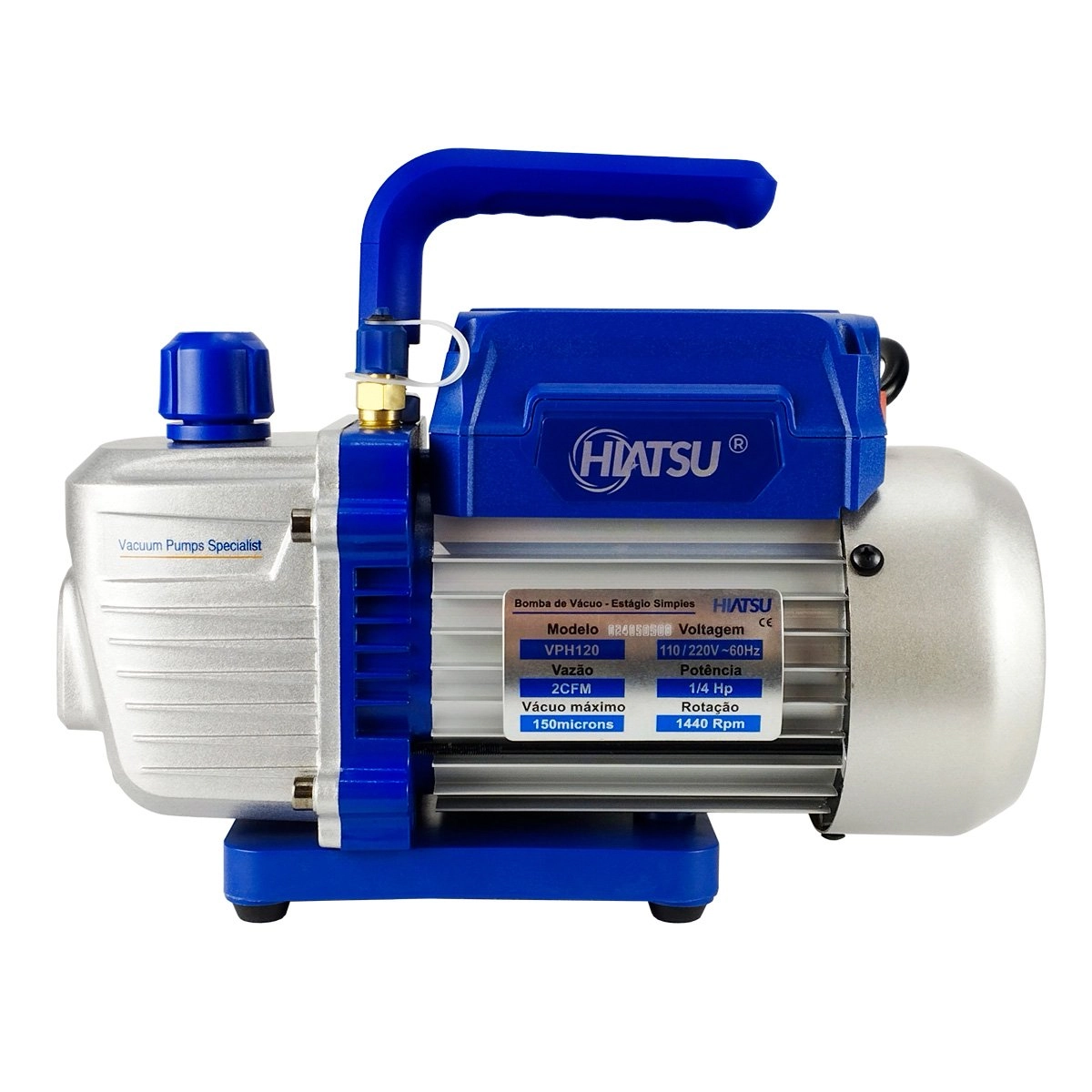 Bomba De Vácuo 2cfm Estágio Simples Hiatsu Vph120 Bivolt Único