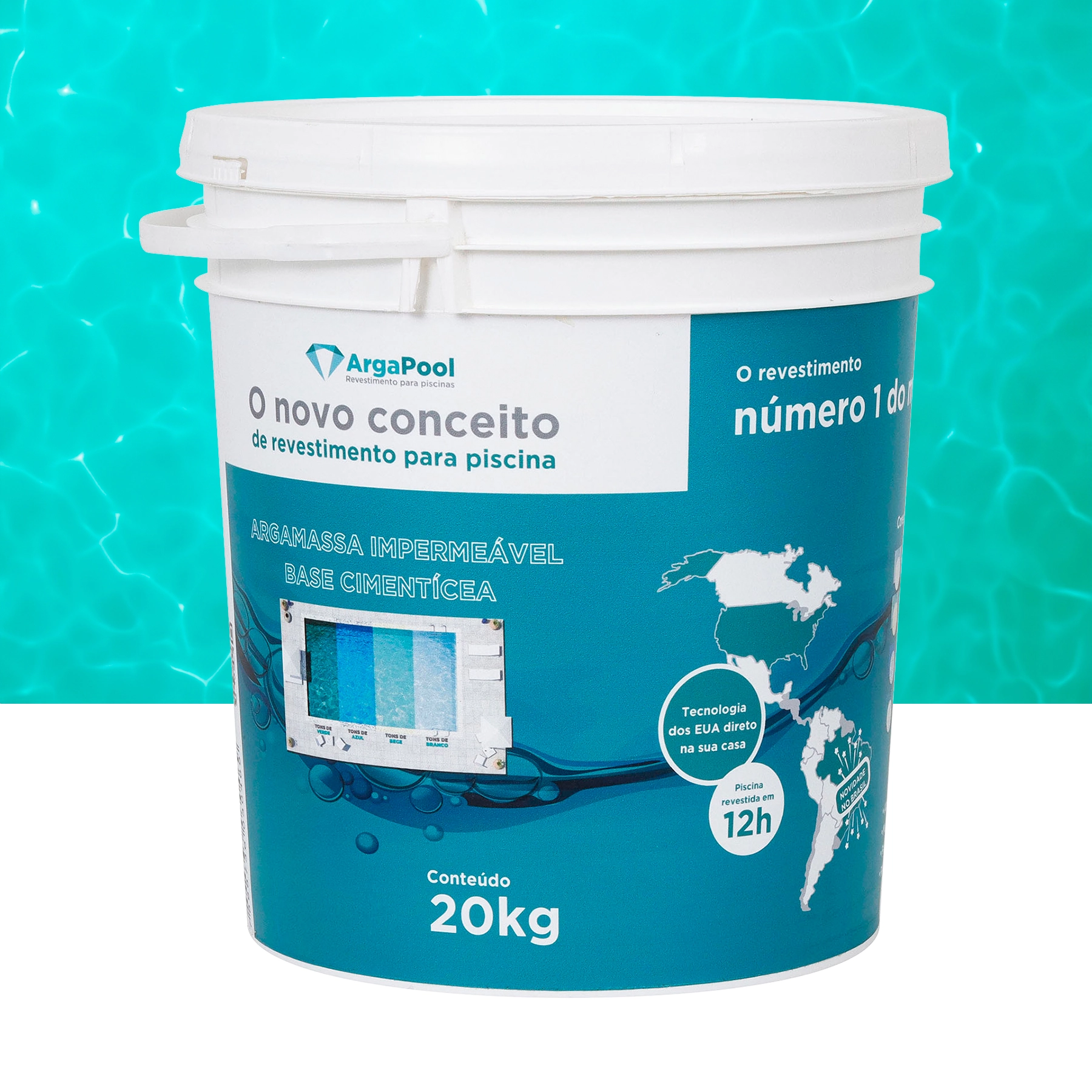 Argamassa Revestimento Externo 20kg Bege Impermeável para Plaster Argapool