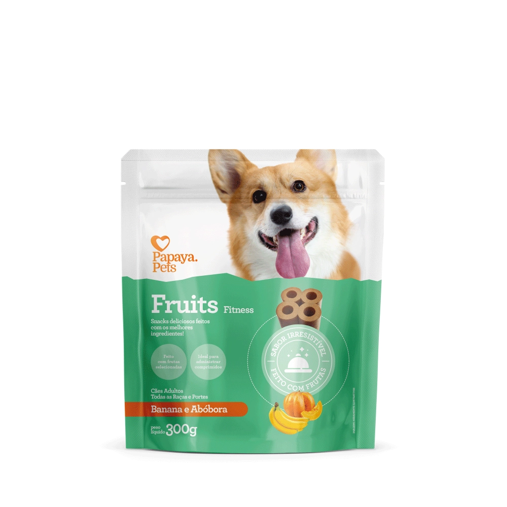 Papaya Pets Fruits Fitness Banana E Abobora 300g