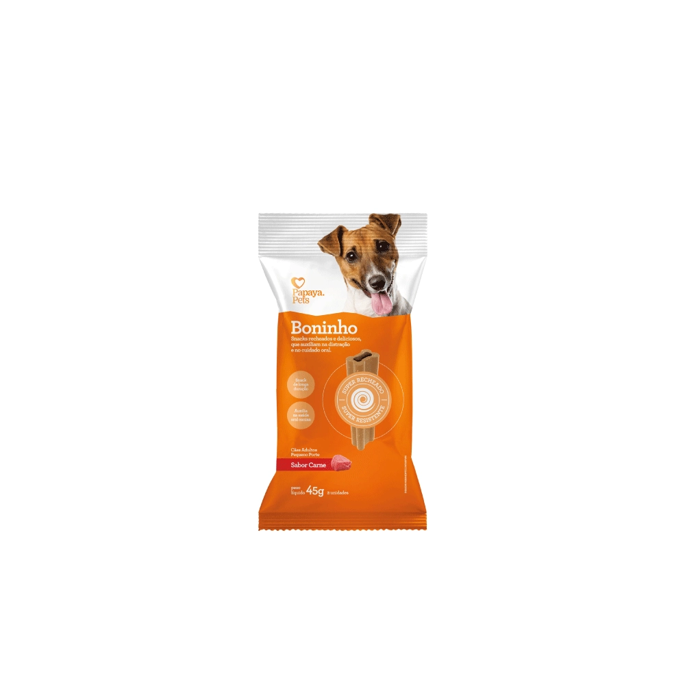 Papaya Pets Boninho Pp Carne 45gr 2un