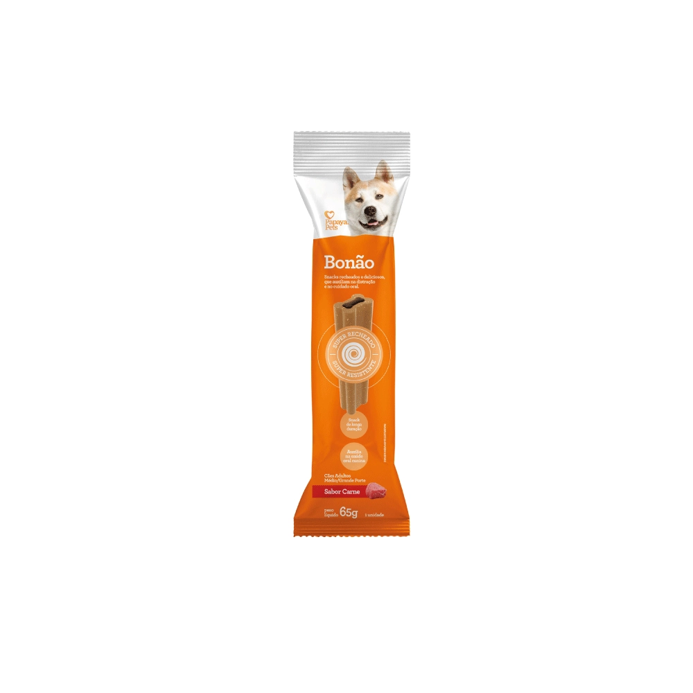 Petisco Papaya Pets Bonao Carne Rmg 65g Unidade