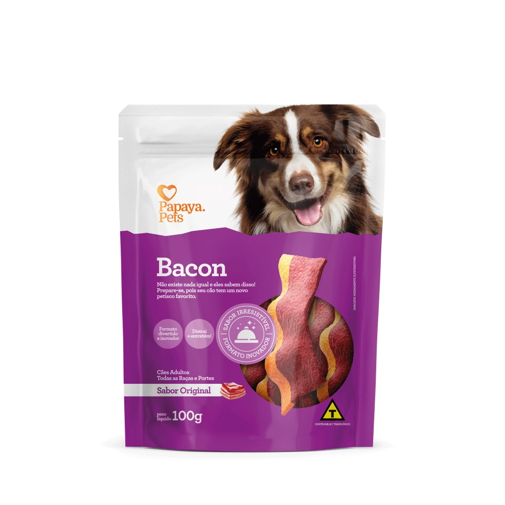 Papaya Pets Bacon Original 100g