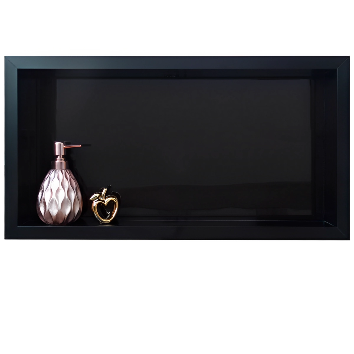 Nicho De Porcelanato Preto Nero Para Banheiro 60x32cm