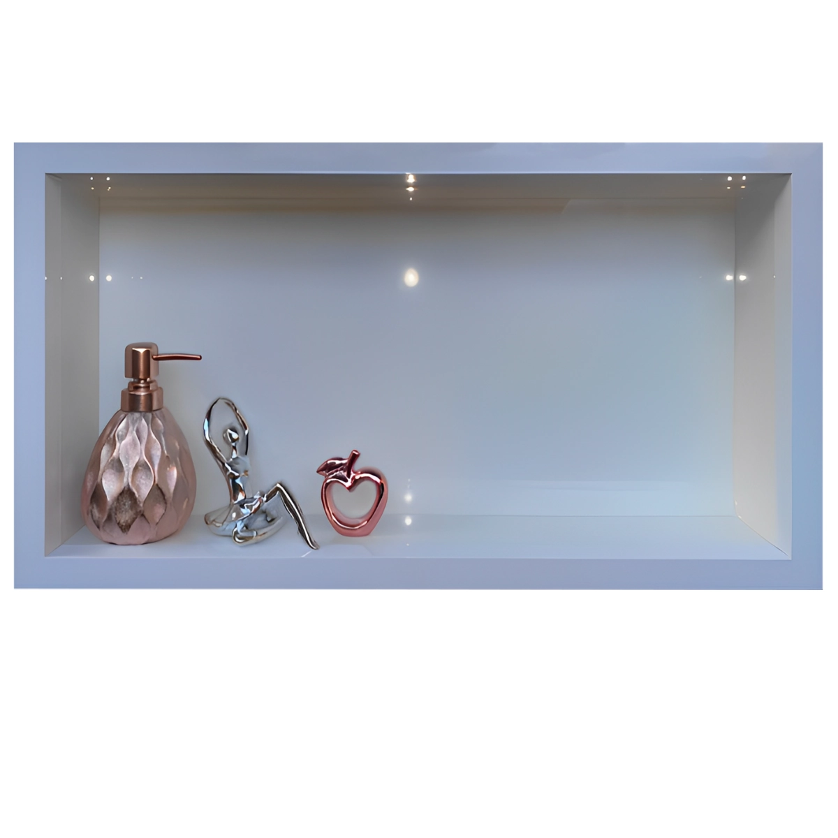 Nicho De Porcelanato Branco Polido 60x32cm