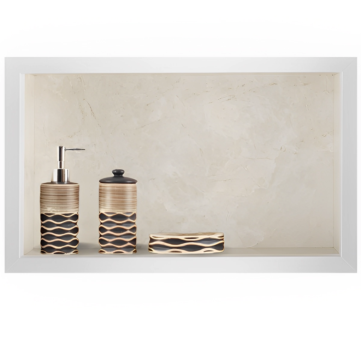 Nicho De Porcelanato Bege Polido 60x32cm Lomina