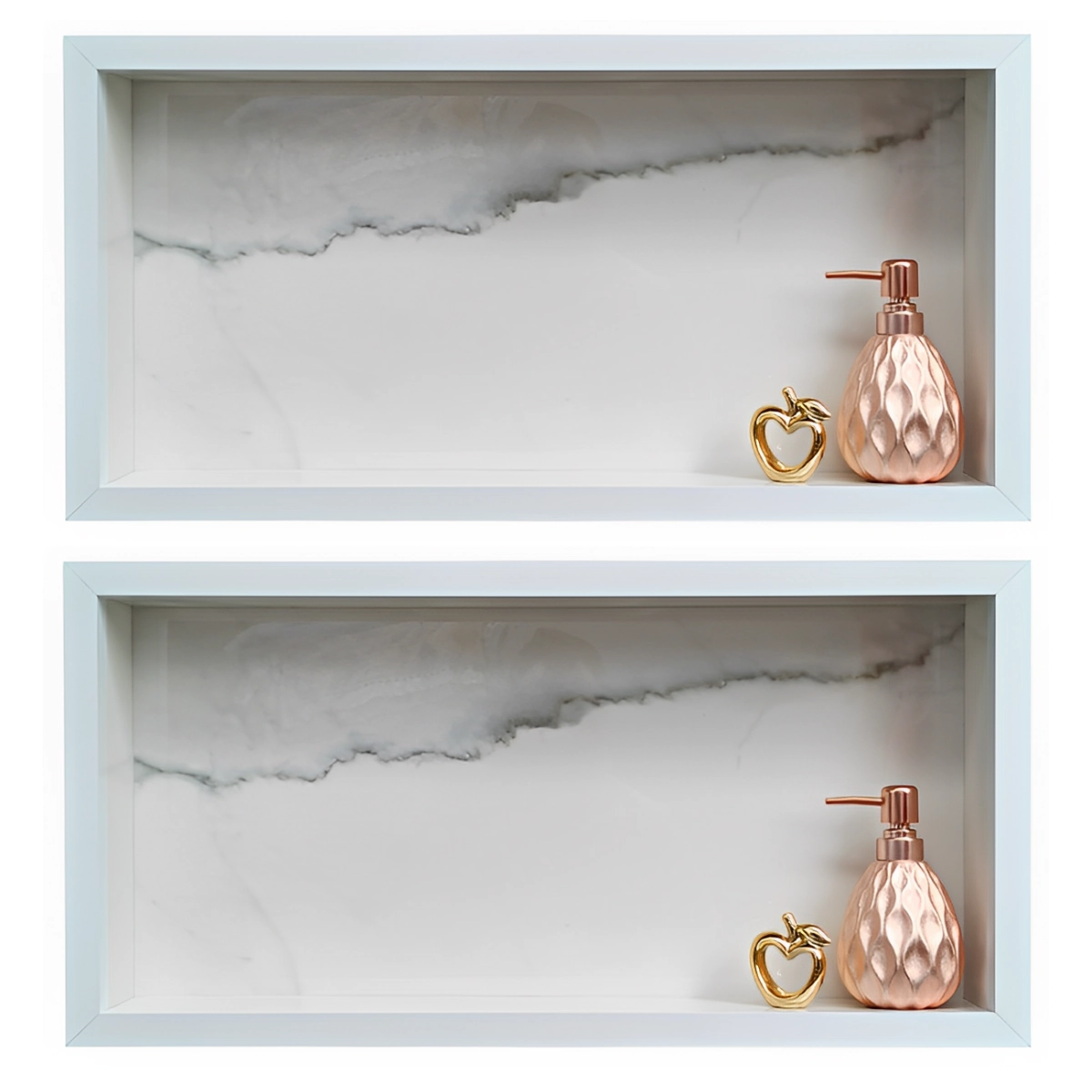 Kit 2 Nicho Porcelanato Branco Calacata Polido 60x32 Lomina