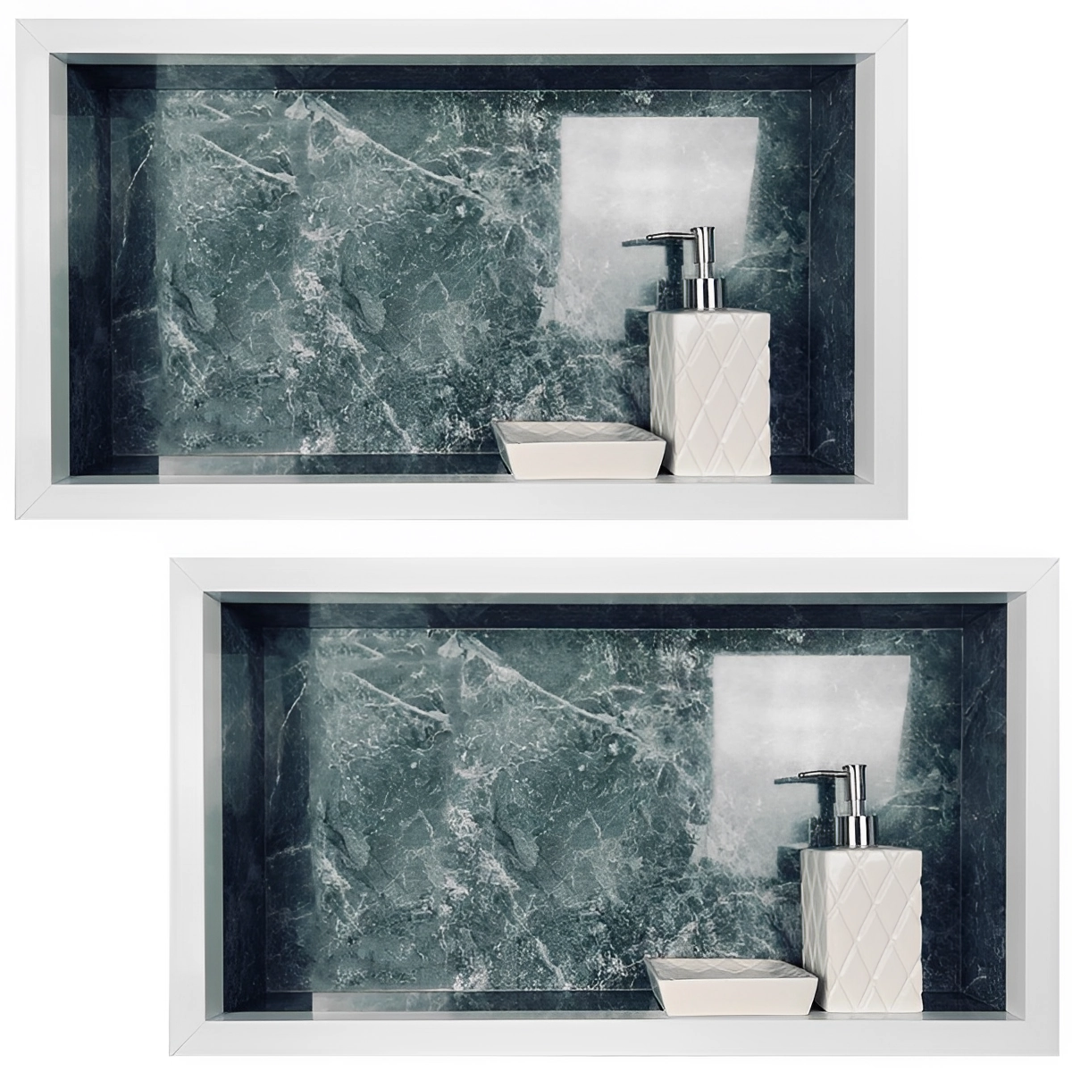 Nicho Porcelanato Cinza Alicante Polido 60x32cm 2 Unidades