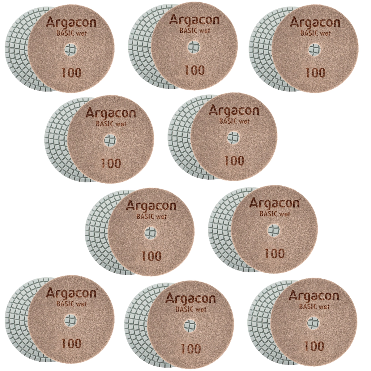 Lixa Diamantada Brilho Dágua Grão 100 Kit 10 Unidades Porcelanato