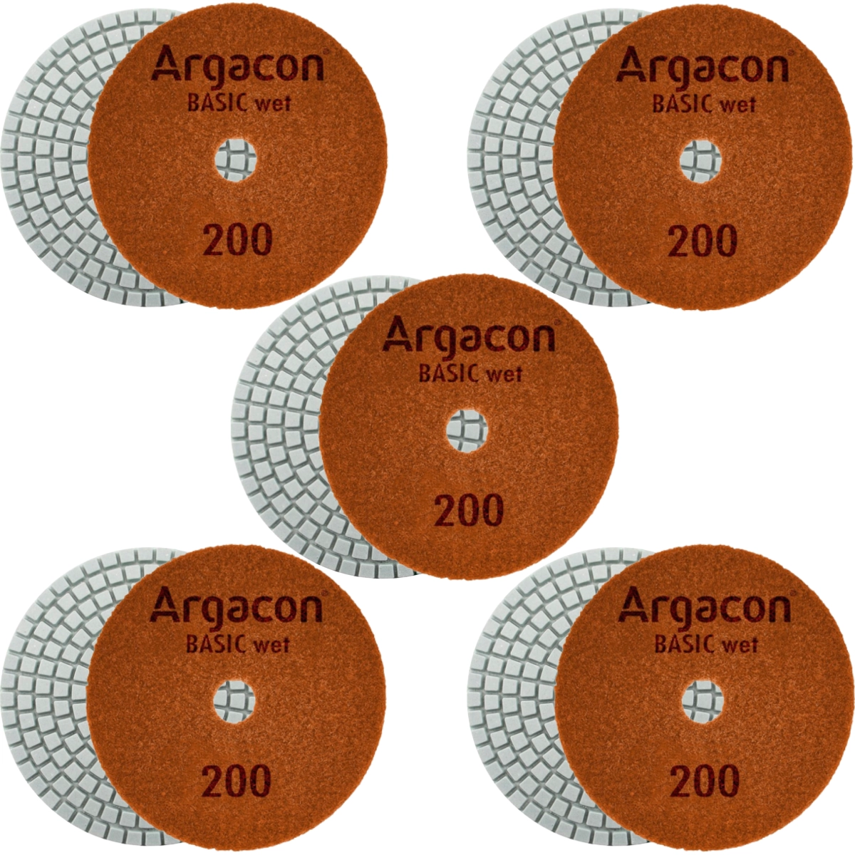 Lixa Diamantada Brilho Dágua Grão 200 Kit 5 Unid Porcelanato