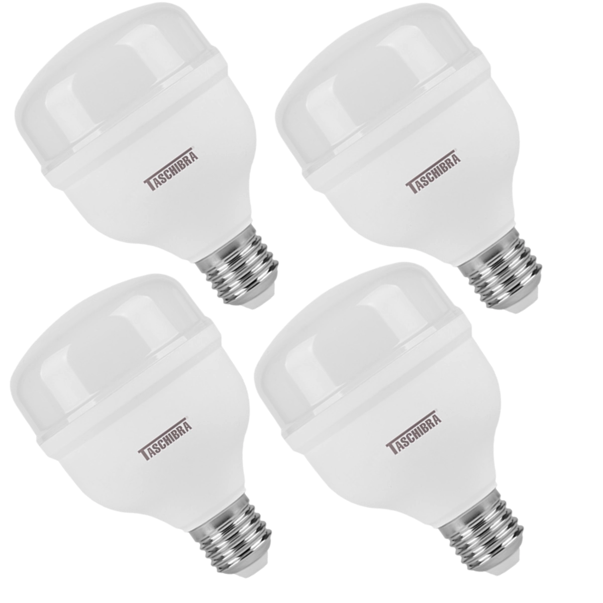 Lâmpada High LED Bulbo 20W E27 6500K Taschibra Kit 4 Unidades