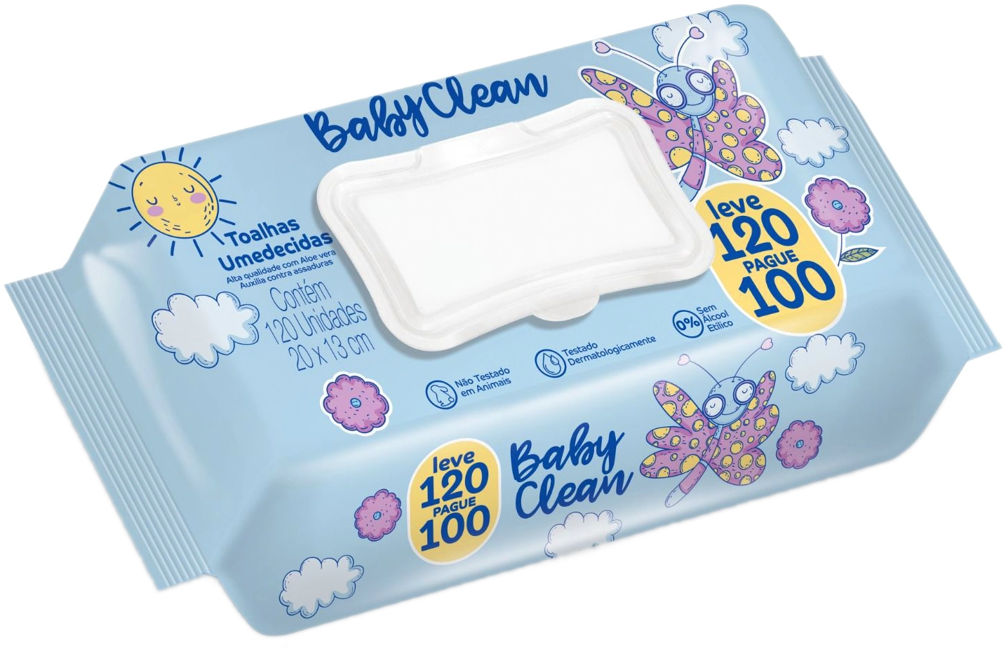 Toalhas Umed Baby Clean Lv120 Pg100