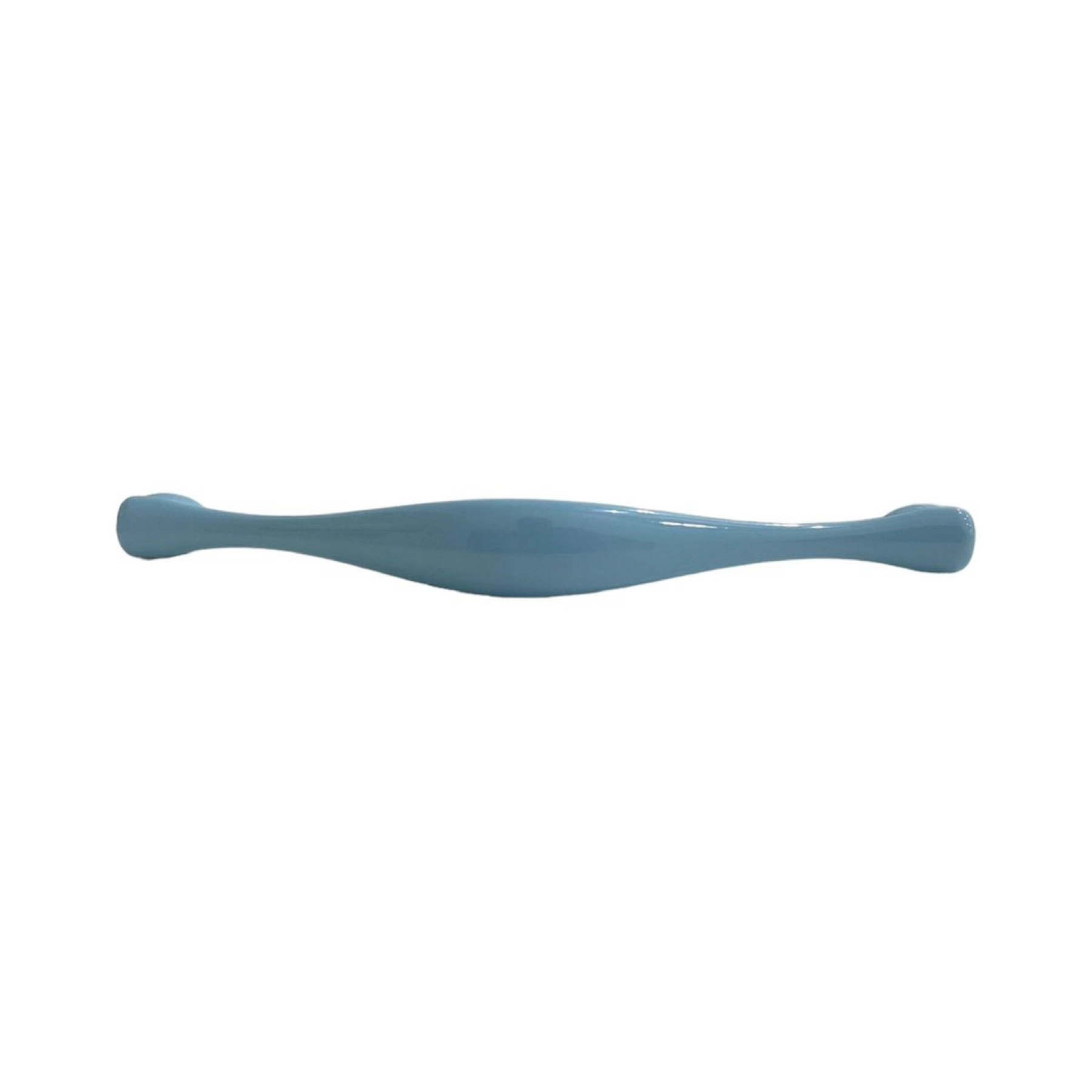 Puxador para Móveis Zamac Azul 140mm 3 Peças Onda Ago Inox