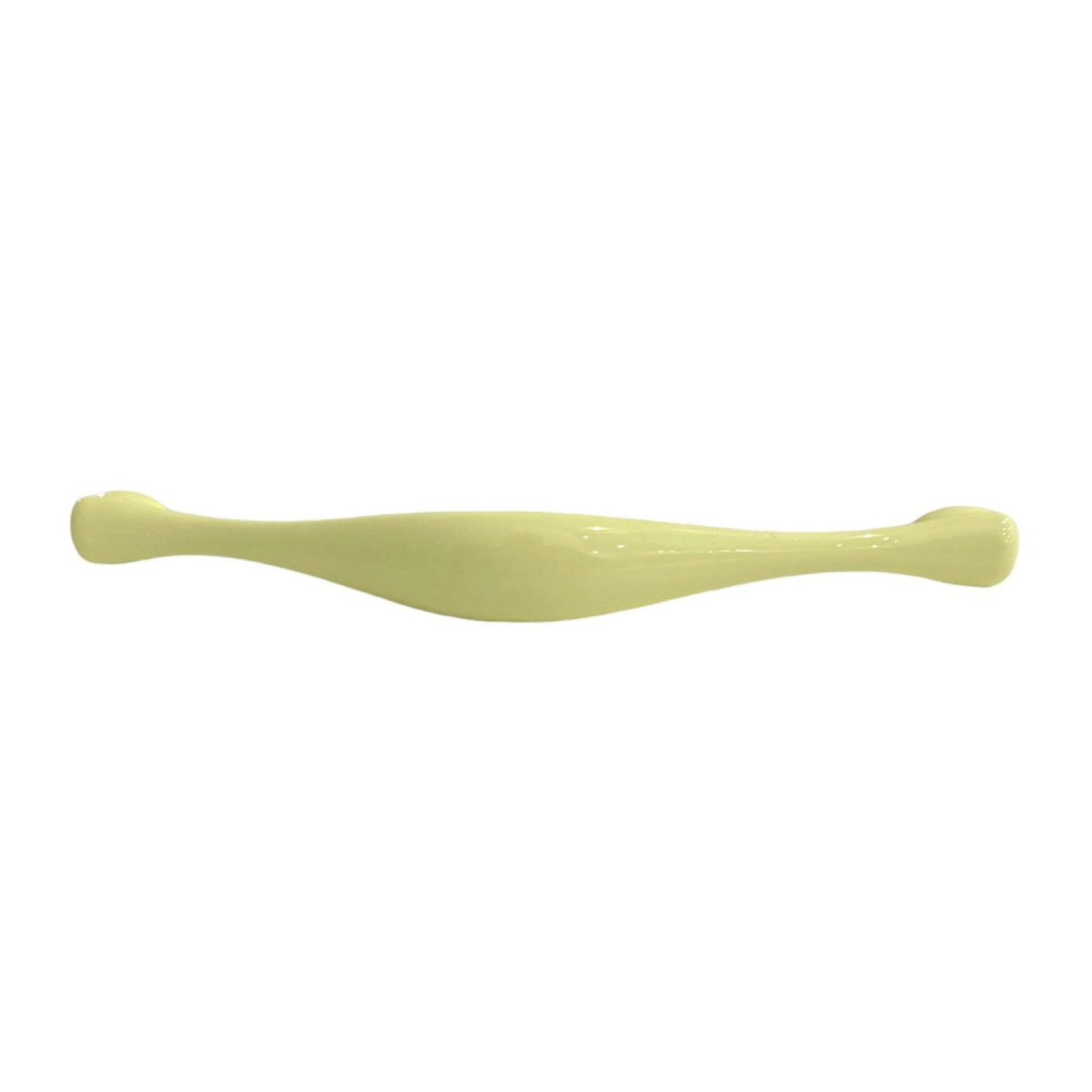 Puxador para Móveis Zamac Amarelo 140mm 3 Peças Onda Ago Inox