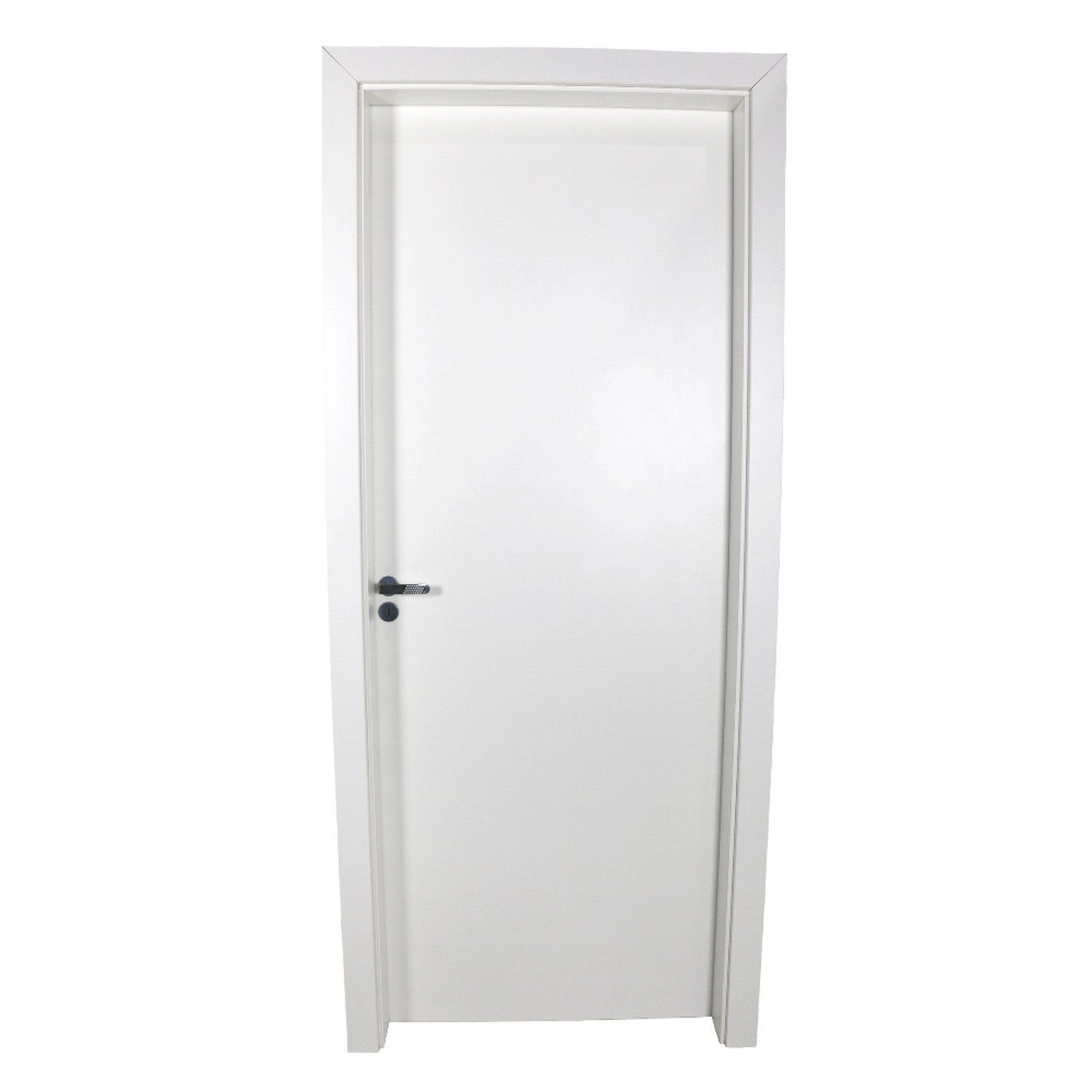 Kit Porta De Madeira Completa 213cm X 84cm Batente Regulavel De 12 A 14,5cm Direita Incoportas Branco