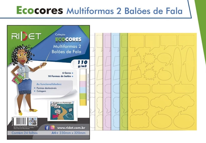 Ecocores Multif. 2 Bal¿es De Fala A4 110gr 23x32cm 24fls