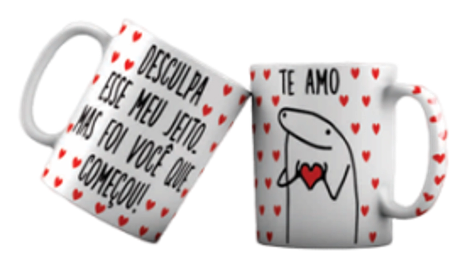 Caneca Unita Porcelana Flork Namorados 300ml