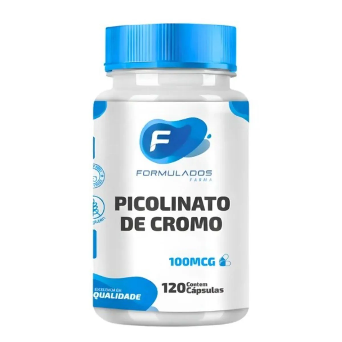 Picolinato de Cromo 100mcg 120 Cápsulas