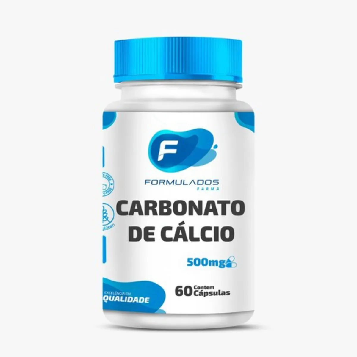 Carbonato de Cálcio 500mg 60 Cápsulas