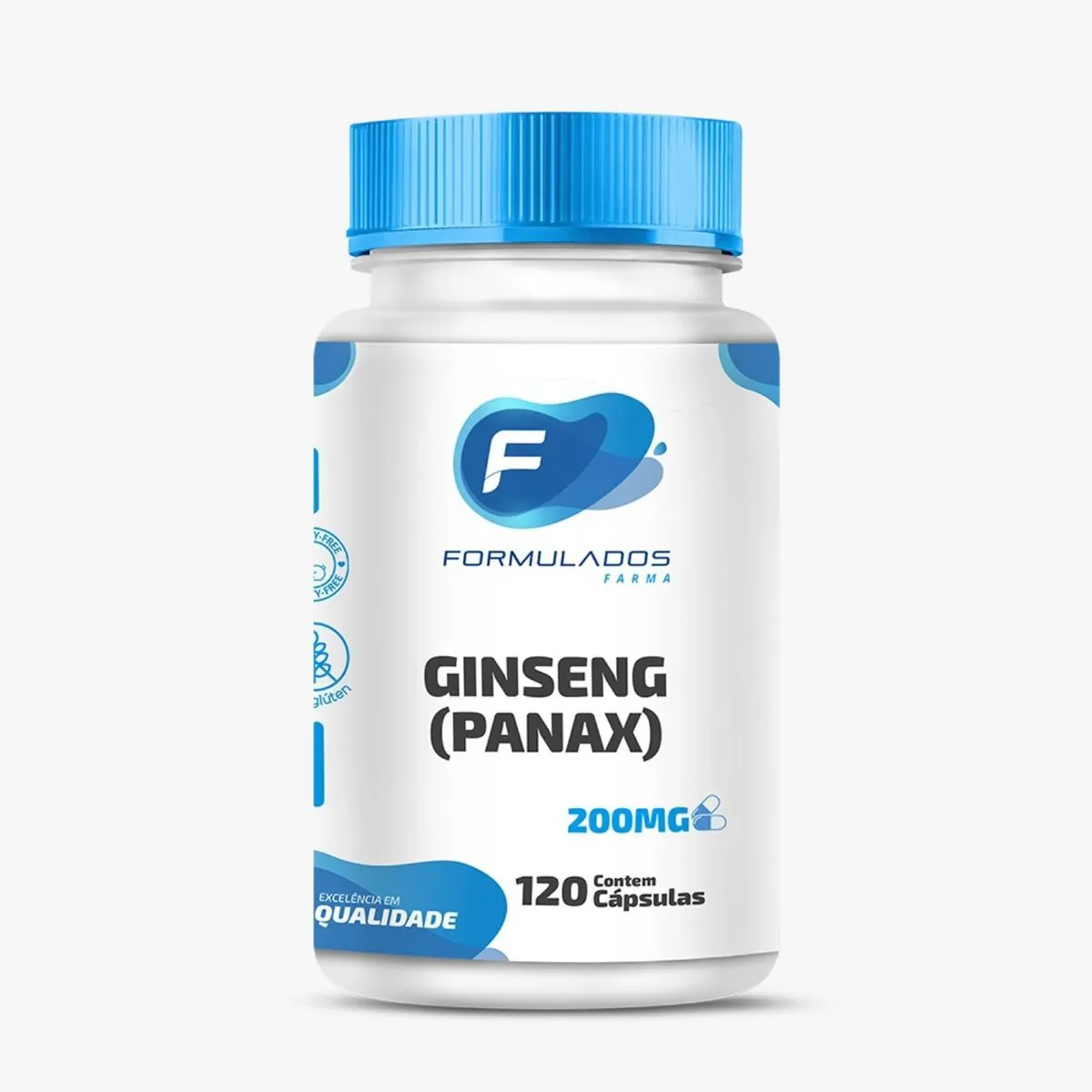 Panax Ginseng Coreano 200mg (Extrato Seco) 120 Cápsulas