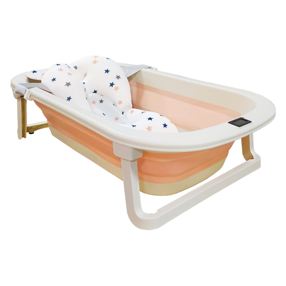 Banheira De Bebê Dobrável Pequena - Salmão