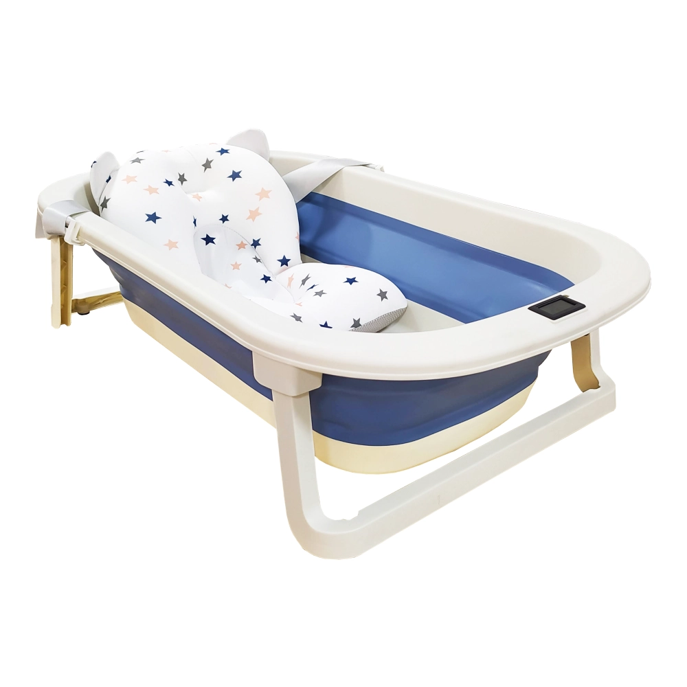 Banheira De Bebê Dobrável Pequena - Azul