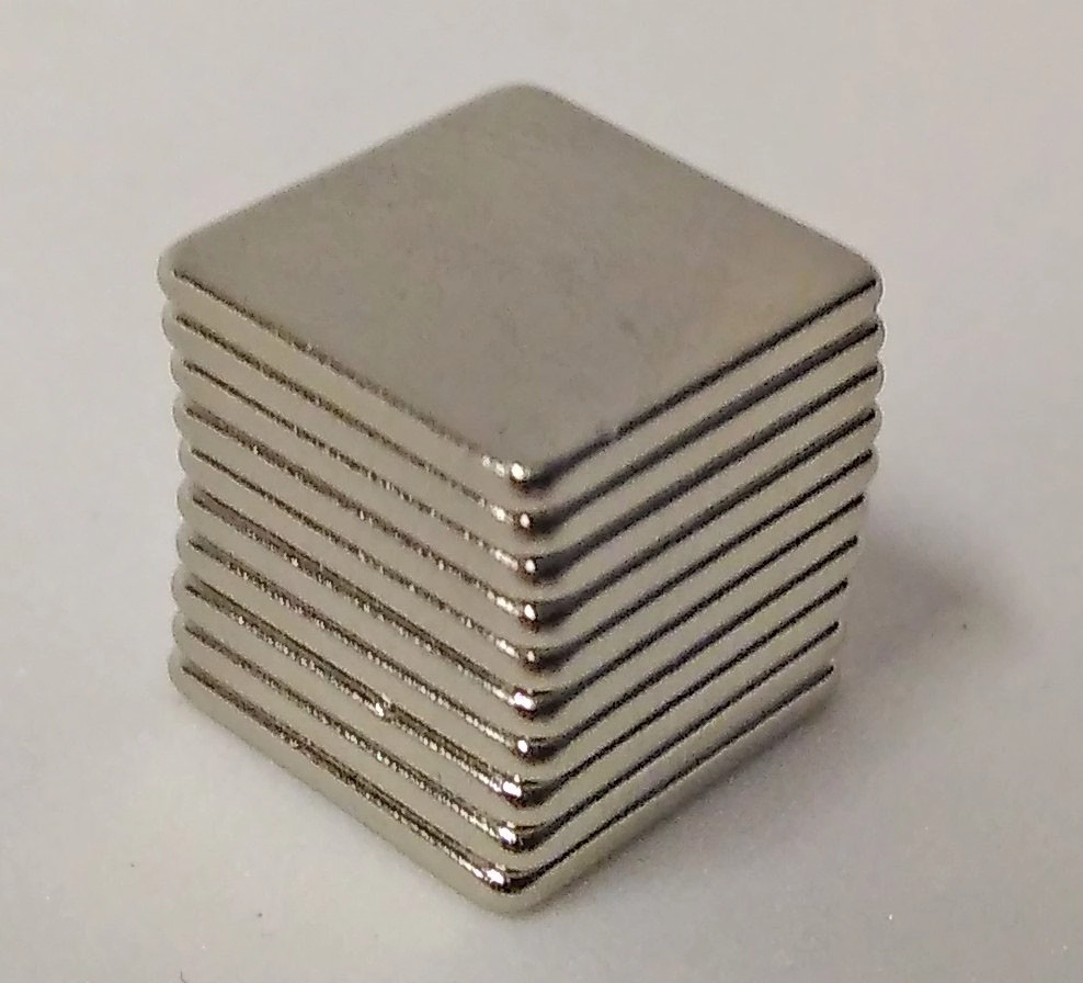 Imãs De Neodímio 10 Peças 10mm X 10mm X 1mm / Super Forte