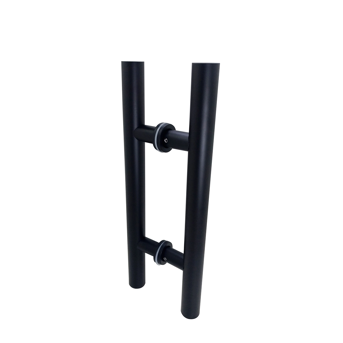 Puxador 40 Cm Inox Porta Vidro Pivotante H Tubular Preto