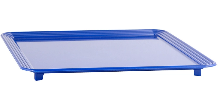Bandeja Retangular Azul Escuro 28x14cm Rofida Festas