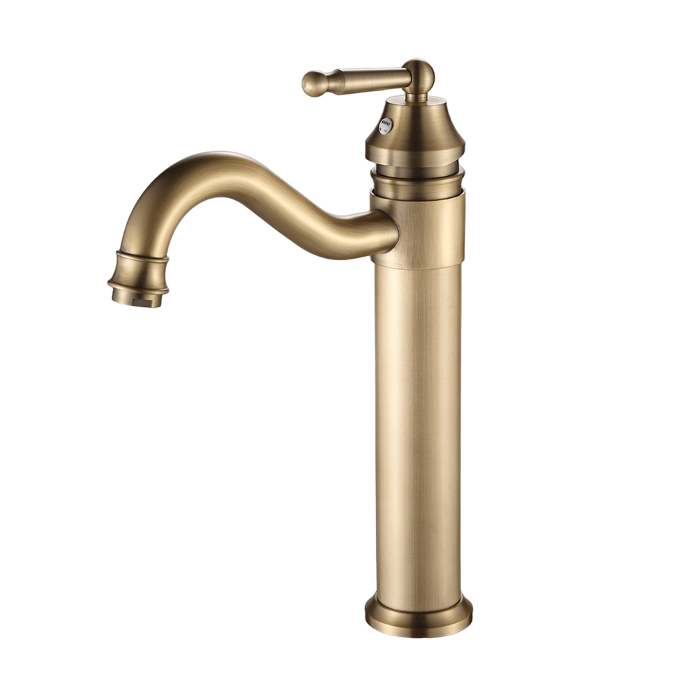 Torneira Para Banheiro Em Bronze Antigo Articulada Com Misturador Monocomando