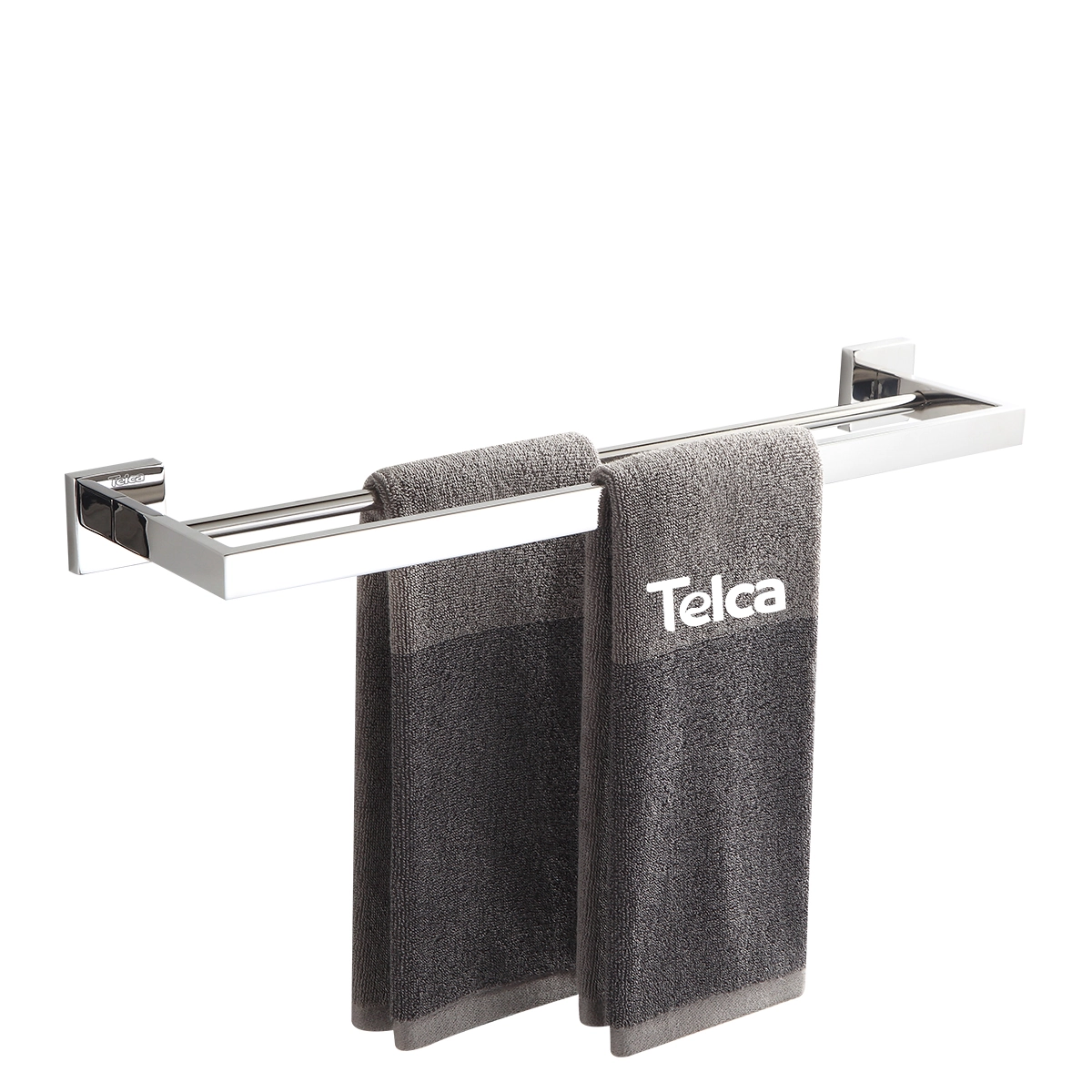 Toalheiro Duplo Para Banheiro 61cm Aço Inox