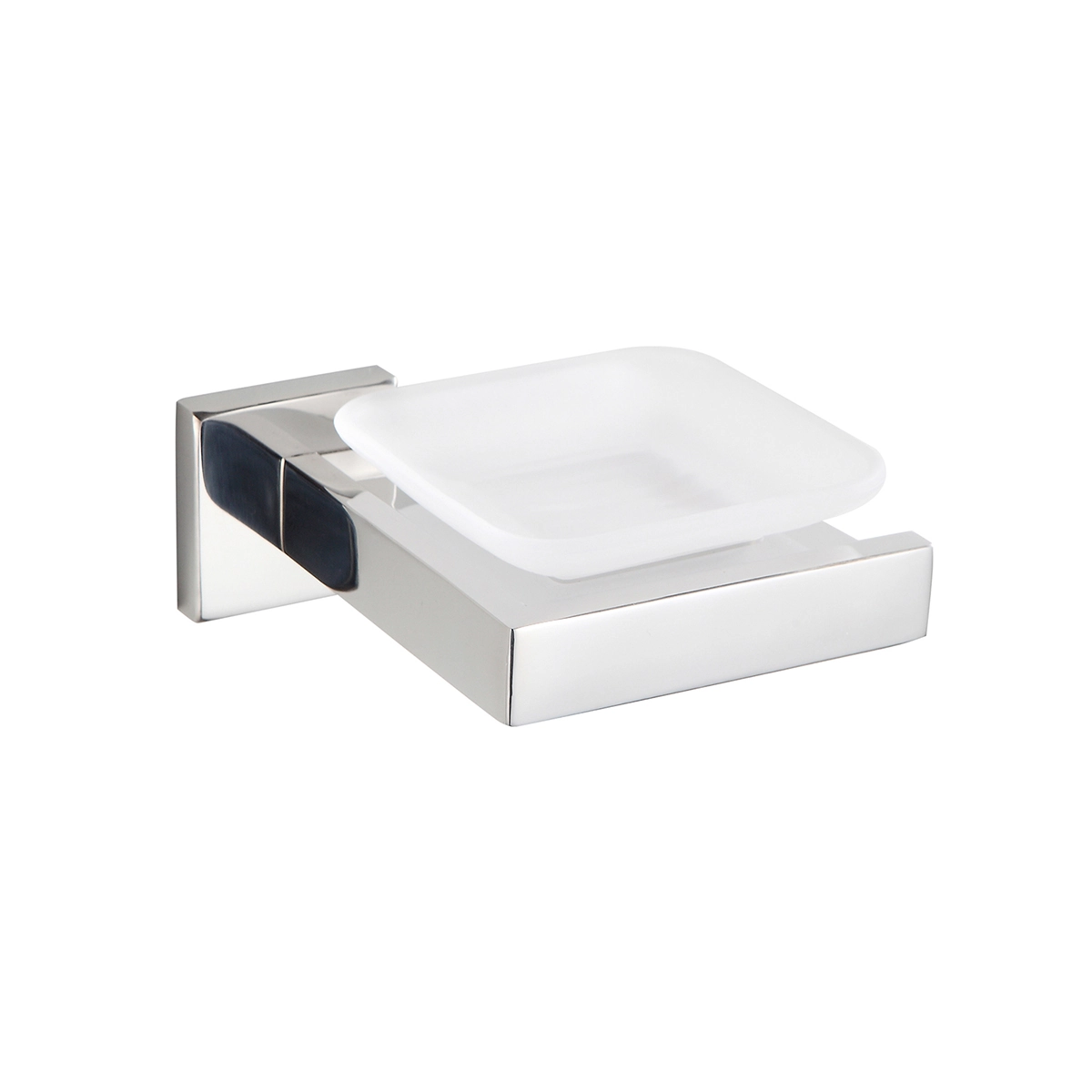 Saboneteira de Parede Banheiro Aço Inox Vidro