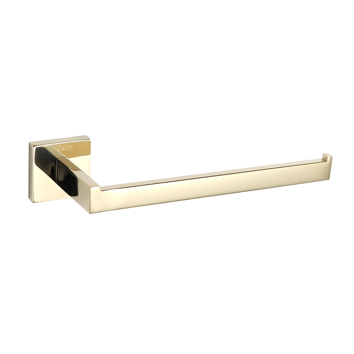 Porta Toalha Rosto Quadrado Dourado Aço Inoxidável