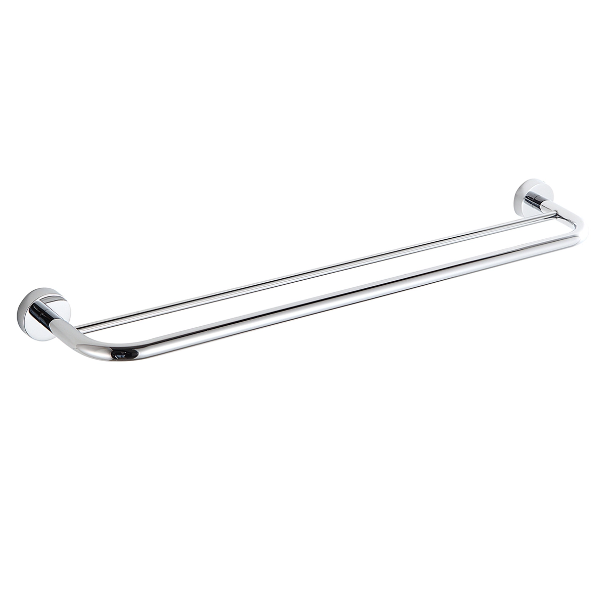 Toalheiro Duplo Para Banheiro 62cm Porta Toalha Cromado Suporte